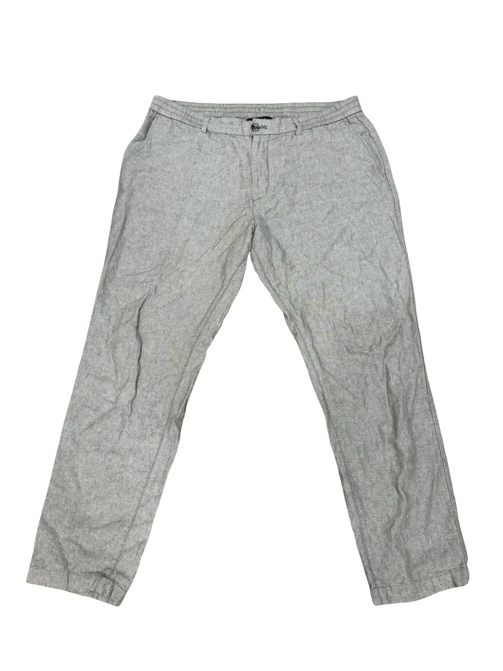 🌿 Banana Republic Men's Athletic Fit Linen Blend Pants‎ Feather Taupe 36x29